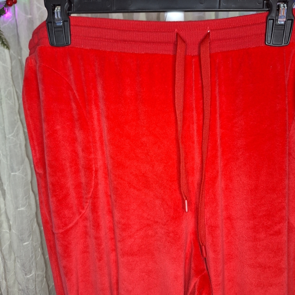 Secret Treasures High Rise Strechy Red Velour Lounge Jogger Pants XL - Picture 2 of 6